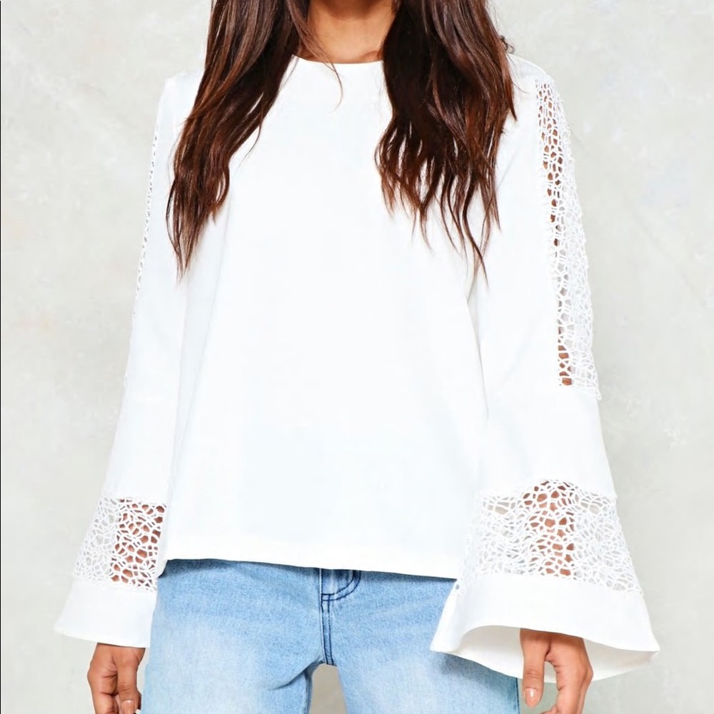 Nasty Gal Love Affair Blouse Sz L